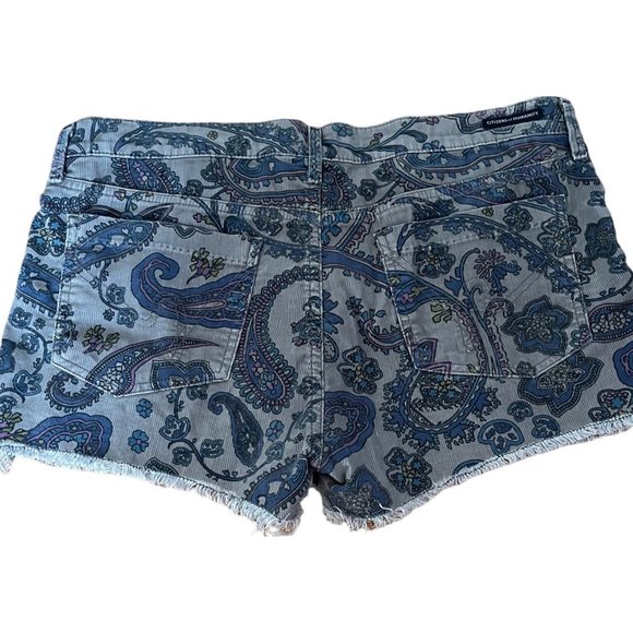 Citizens of Humanity Shorts Womens 32 Blue Floral Print High Rise Cut‎ Off Short - Picture 2 of 2